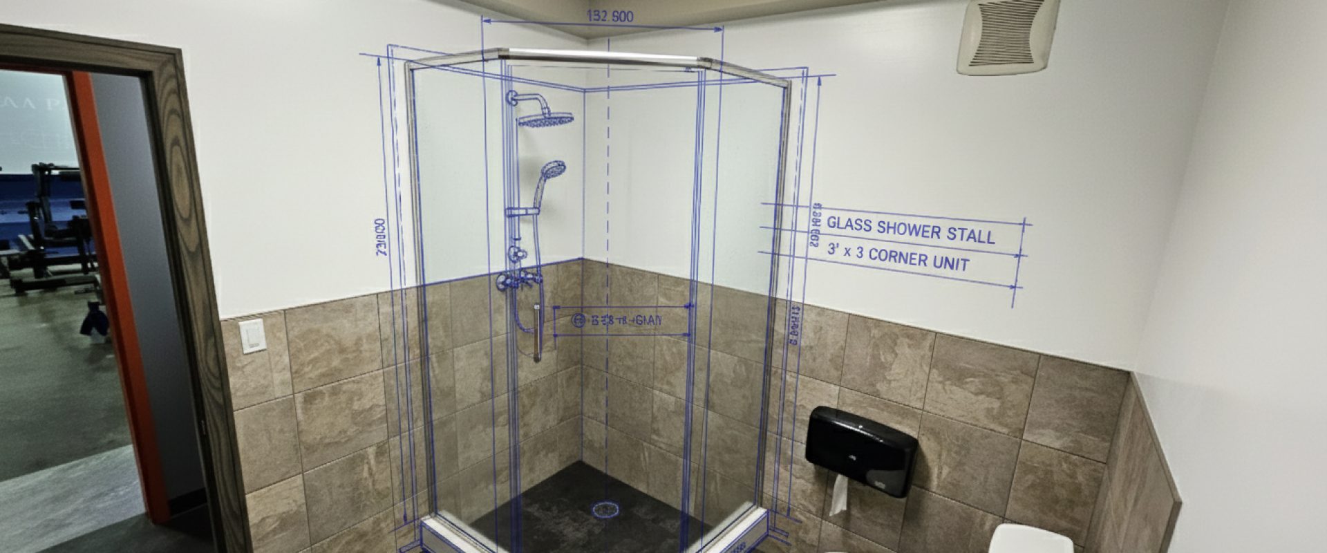 A purpose-built shower designed for quick cleanup without lowering the standard.